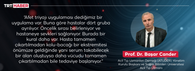 Enkaz altından kurtarılanlarda görülen sağlık sorunları